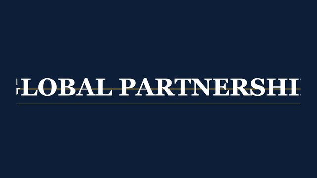 Global partnerships motion title for corporate business presentations and international collaboration projects animation 4k
