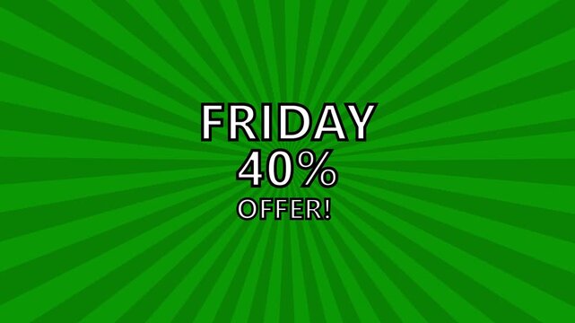 Sale discount banners promote forty percent off deals on green sunburst fields. Retail marketing promotional packages leverage this sale discount asset. Digital sale discount banners shine.