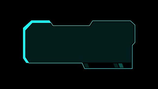Hud frame modules display dark teal screens with cyan neon outlines cleanly. Cybernetic interface design toolkit integrate this hud frame asset. Digital hud frame panels glow.