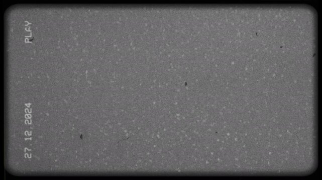 Old vintage retro camcorder recording with digital timestamp overlay.