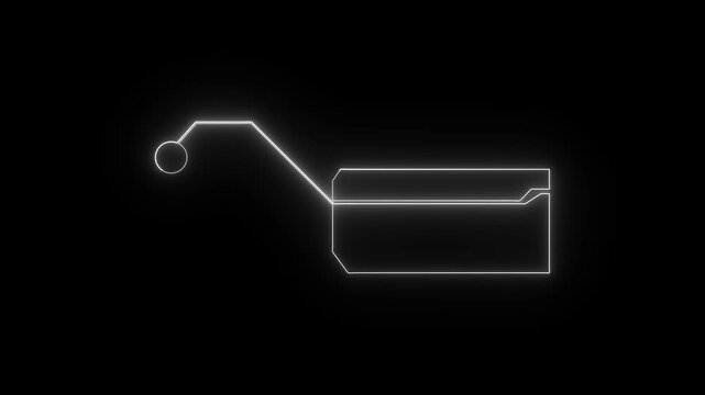 Hud element components trace white neon connected circles and rectangles. Modern interface design presentation packages incorporate this hud element. Sleek hud element panels glow.