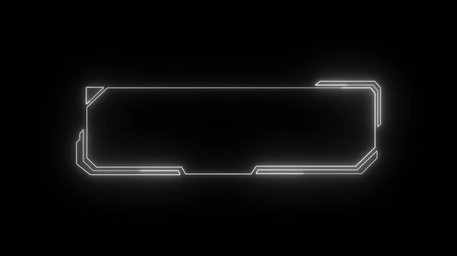 Digital frame graphics project white neon accents across dark space panels. Modern interface design toolkit leverage this digital frame asset. Sleek digital frame borders glow.