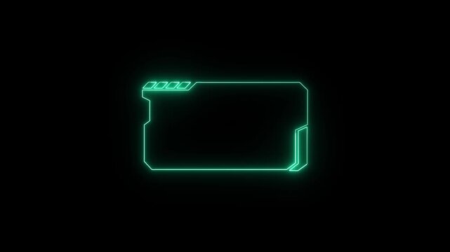 Futuristic hud frame elements trace glowing lines across dark displays. Video packages integrate this clean futuristic hud frame asset. Digital futuristic hud frames glow.