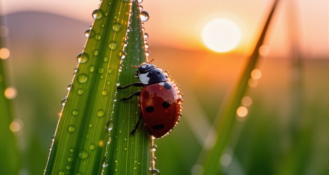 ladybug on grass