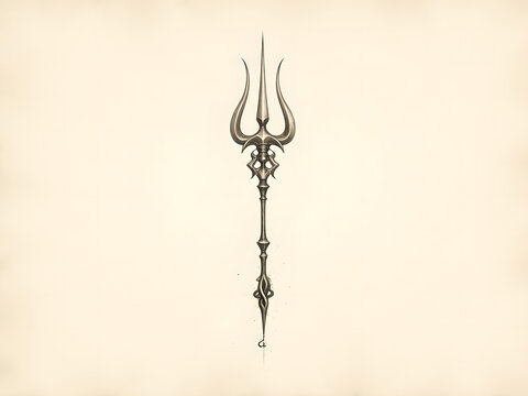 lord shiva trishul tattoo design illustration