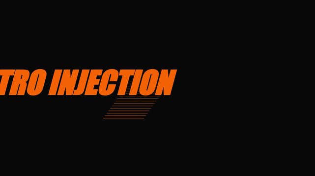 Nitro injection motion title animation with bold kinetic typography and modern minimalist 4k