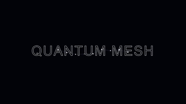 Quantum mesh abstract digital animation 4k background, with glowing particle, connections and futuristic, data network motion