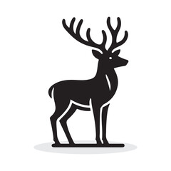 Fototapeta premium Deer Logo Vector Isolated on White Background