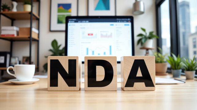 NDA agreement keeping business secrets safe between partners, the nondisclosure contract signed before negotiations so confidential plans, formulas and figures never leak to outsiders