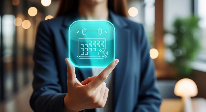 Meeting calendar icon traced with a small clock, appointment emblem holding call times and shared agendas, on time habits and clear diaries for assistant stories and scheduling advice publications
