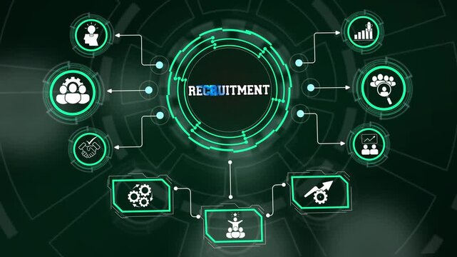 Modern HR technology layout visualizing executive talent acquisition pathways and smart Recruitment workflows