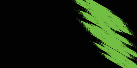 Luxury green and black grunge background with geometric diagonal accents, halftone details, and energetic splatter textures. A striking vector design for banners, branding, and digital media. © Kuswantoro