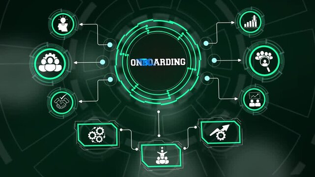 Monitoring corporate staff initiation progress and institutional compliance using a smart Onboarding layout