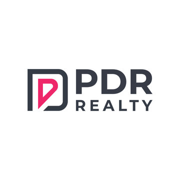 PDR Monogram Letter Logo Concept for Real Estate and Property Business
