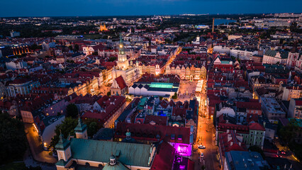 Stary Rynek w Poznaniu z lotu ptaka © fotozen