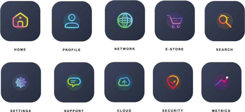icon ui/ux website modern