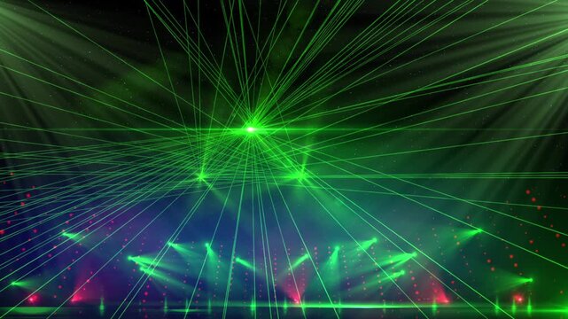 Laser stage with flashlights. 
Video in loop.