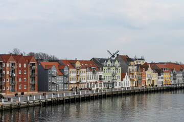Fototapeta premium Colorful Waterfront Houses in Sønderborg, Denmark