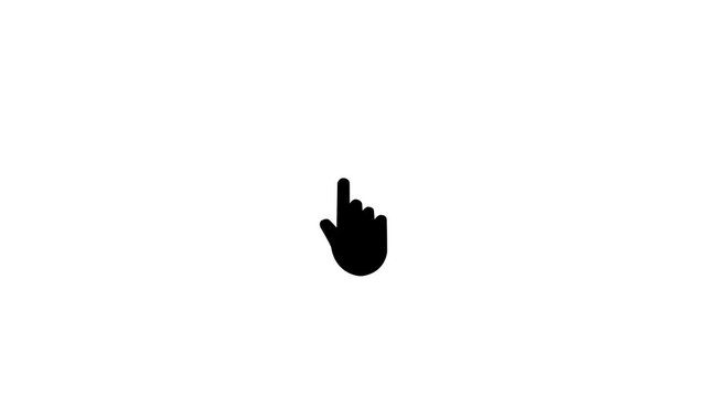 Hand tapping click icon animation.