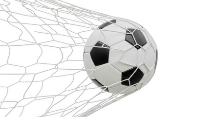 Realistic soccer ball with motion blur lines isolated on transparent background © Studio AlphaPNG
