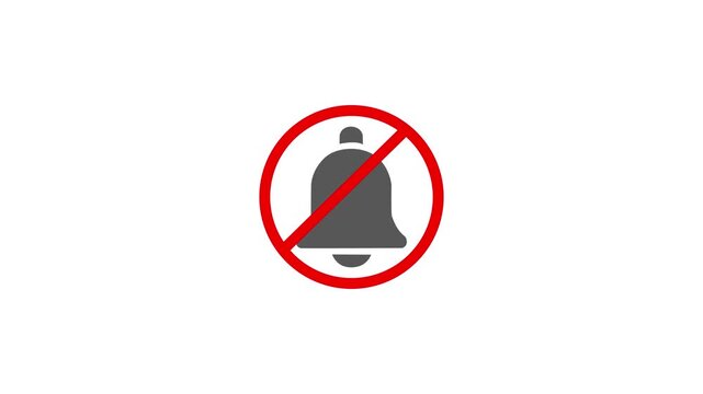 Notification off bell icon animation with