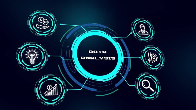 Data Analysis Concept. Business Intelligence, Statistical Insight, Performance Evaluation, Predictive Analytics and Technology Concept.