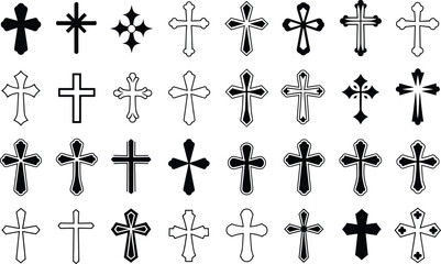 Fototapeta premium Cross Design Collection with Diverse Artistic Styles and Patterns