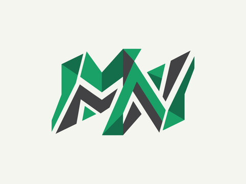 Modern Abstract Geometric Logo Design On White Background
