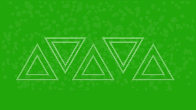 BOX.Abstract Business Icons Animation . handshake icon teamwork symbol leadership icon Green Triangle Design on Dark Background 4K Motion Graphic.Abstract Business Icons Animation . handshake icon