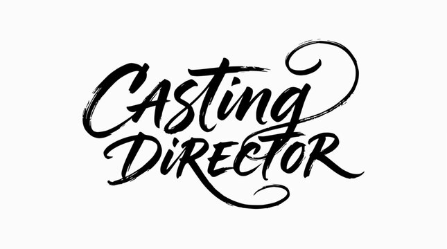 Casting Director elegant script typography logo.