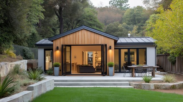 Modern Farmhouse ADU Living &mdash; Thoughtful design transforms a backyard into a warm, functional retreat where comfort, simplicity, and modern living exist in perfect balance.