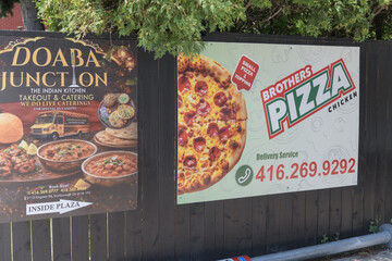 Obraz premium poster signs for Doaba Junction The Indian Kitchen and Brothers Pizza N Chicken (both 3110 Kingston Rd, Scarborough, Toronto)