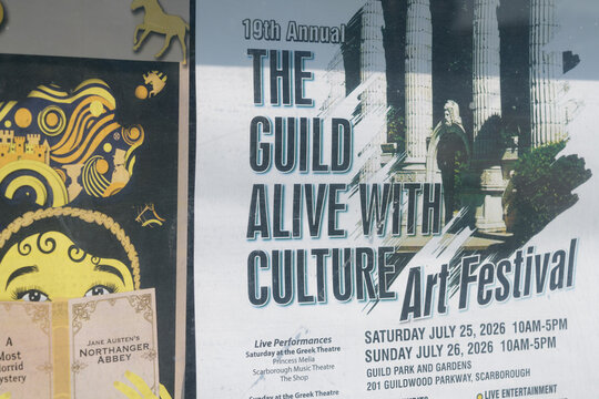 activity posters in Toronto (Guild Park and Gardens events)