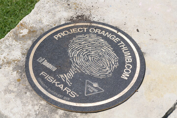 Obraz premium Project Orange Thumb plaque at Cornell–Campbell House 3620 Kingston Rd, Scarborough, Toronto