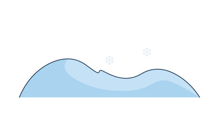 Blue snow drifts with small falling snowflakes. © Ferly