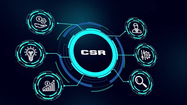Corporate Social Responsibility Concept. Sustainable Business, Community Development, Ethical Governance and Environmental Impact