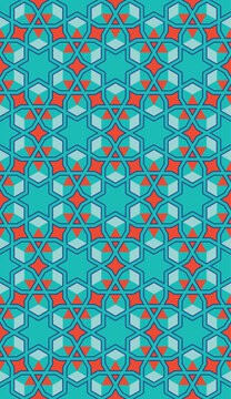 Seamless islamic star geometric pattern background