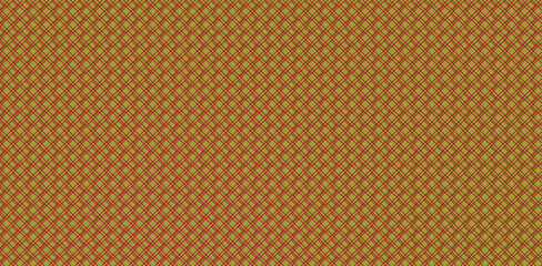 Obraz premium Diagonal plaid checkered textile pattern with red lines on mustard background checkered diagonal background