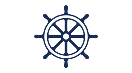 Nautical ship wheel steering helm icon. © Abdul