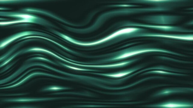 Looped 3D Animation - Blue corporate abstract background of a smooth wavy shape moving slowly in a loop, Futuristic motion blurred curve wavy gradient video loop animation. Abstract decoration dynamic