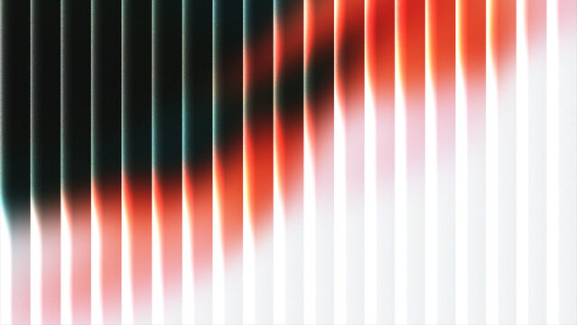 Abstract background featuring a vertical sequence of parallel lines transitioning from deep black and vibrant red to a clean white gradient for modern graphic design