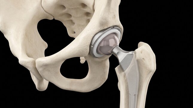 Total Hip Replacement Prosthesis Human Model