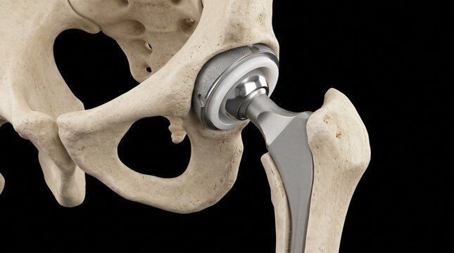 Total Hip Replacement Prosthesis Human Model