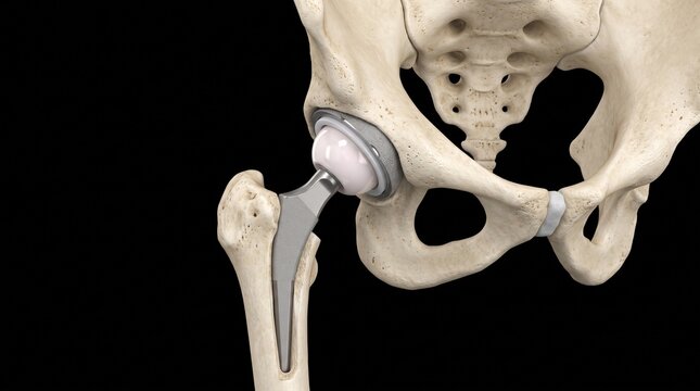 Total Hip Replacement Prosthesis Human Model