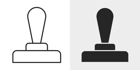 Obraz premium Stamp Icon represents document approval, official verification, and business authorization with an editable outline vector illustration.