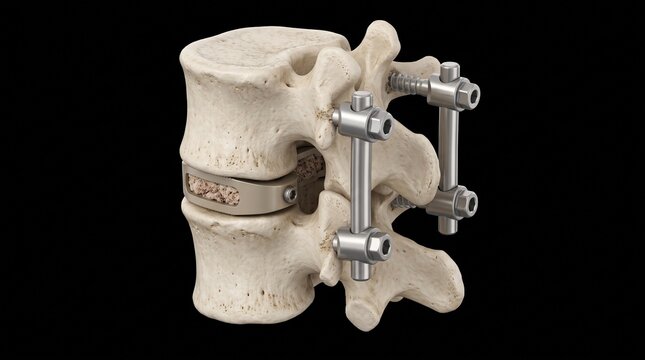 Spinal Fusion Pedicle Screws Human Mode