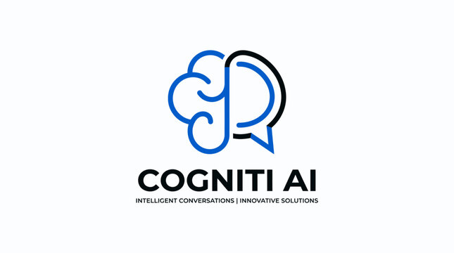 Cogniti AI logo with brain and speech bubble design.