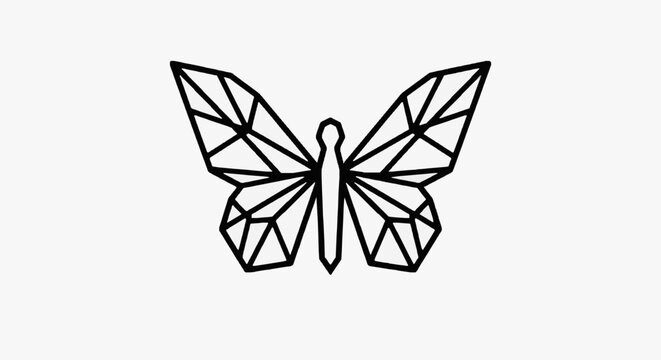 Geometric Butterfly Silhouette Design.