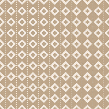 Diriyah Inspired Series - Simple Sadu Fine Lozenge Weave in Wall on Neutral