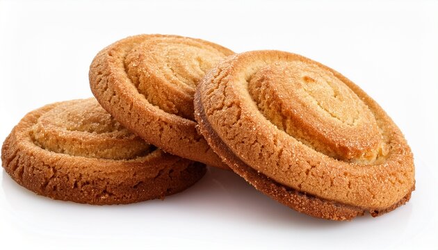 snickerdoodle cookies isolated on white background close up of homemade sugar cinnamon cookies concept of sweet dessert pastry and homemade bakery